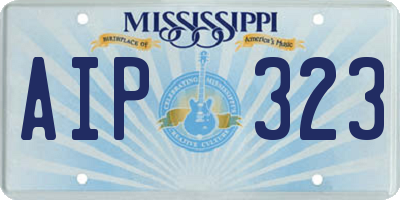 MS license plate AIP323