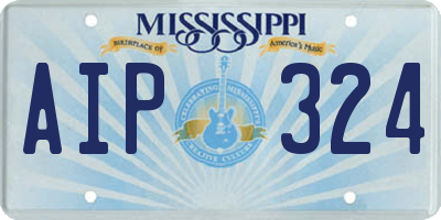 MS license plate AIP324