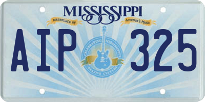 MS license plate AIP325