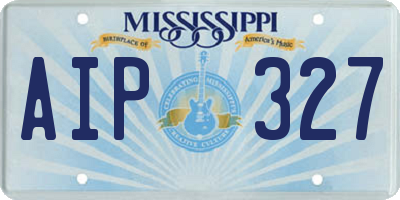 MS license plate AIP327