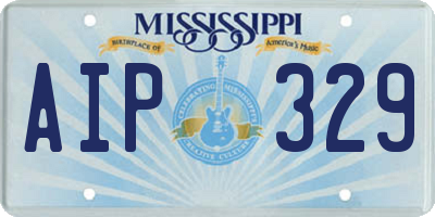 MS license plate AIP329