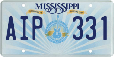 MS license plate AIP331