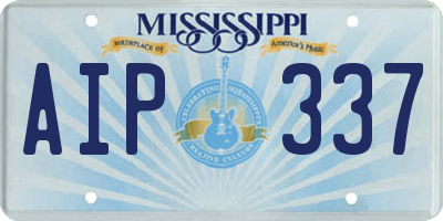 MS license plate AIP337