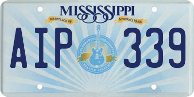 MS license plate AIP339