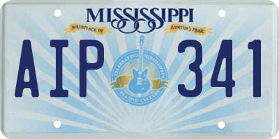 MS license plate AIP341
