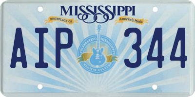 MS license plate AIP344