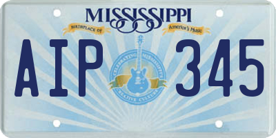 MS license plate AIP345