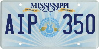 MS license plate AIP350
