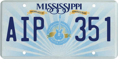MS license plate AIP351