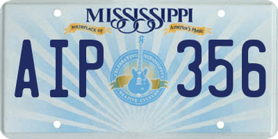 MS license plate AIP356