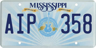 MS license plate AIP358