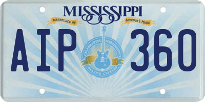 MS license plate AIP360