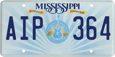 MS license plate AIP364