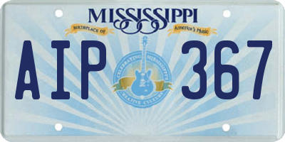 MS license plate AIP367