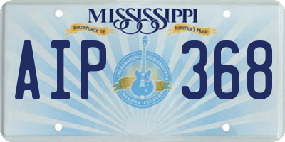 MS license plate AIP368