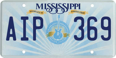 MS license plate AIP369