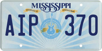 MS license plate AIP370