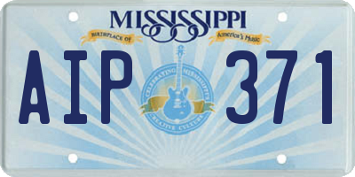 MS license plate AIP371