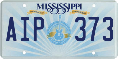 MS license plate AIP373