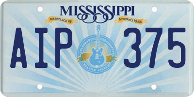 MS license plate AIP375