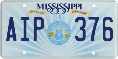 MS license plate AIP376