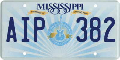 MS license plate AIP382