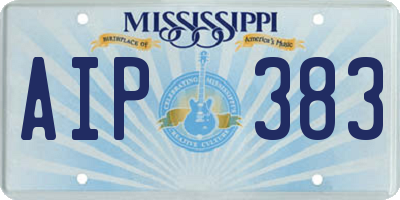 MS license plate AIP383