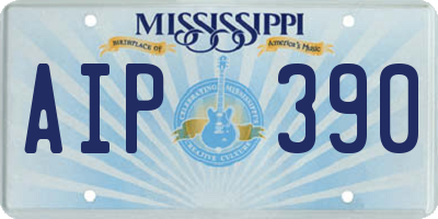 MS license plate AIP390