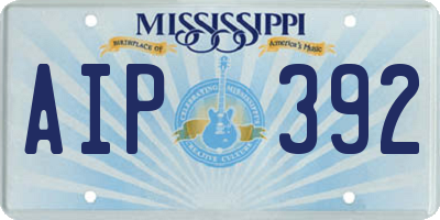 MS license plate AIP392