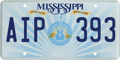 MS license plate AIP393