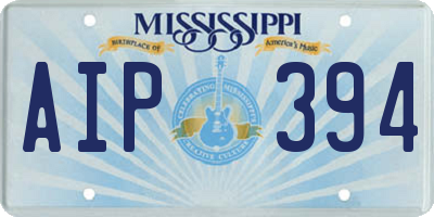 MS license plate AIP394