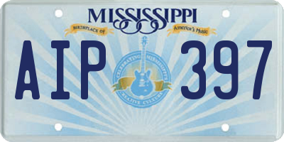 MS license plate AIP397