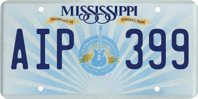 MS license plate AIP399
