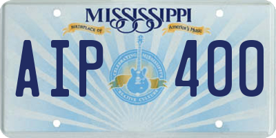MS license plate AIP400