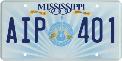 MS license plate AIP401