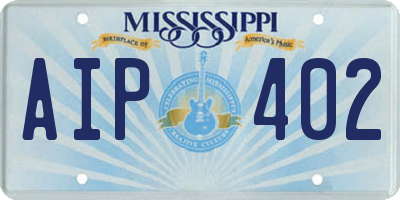 MS license plate AIP402