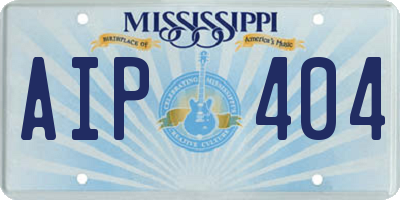 MS license plate AIP404