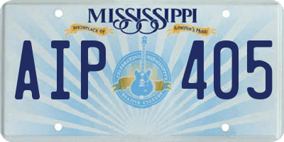MS license plate AIP405