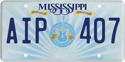 MS license plate AIP407