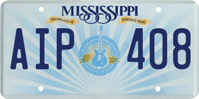 MS license plate AIP408