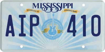 MS license plate AIP410