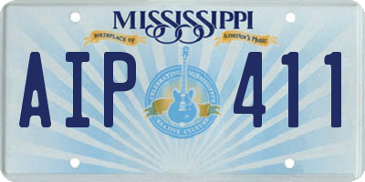 MS license plate AIP411