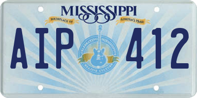 MS license plate AIP412
