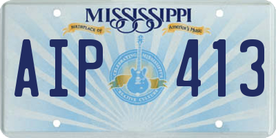 MS license plate AIP413