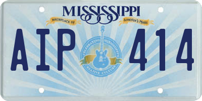 MS license plate AIP414