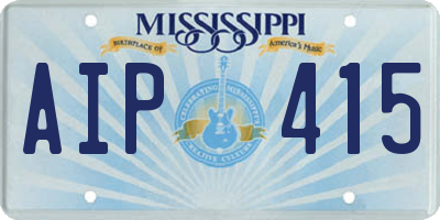 MS license plate AIP415