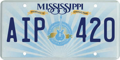 MS license plate AIP420