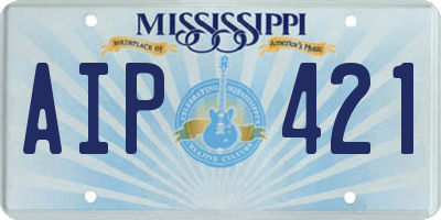 MS license plate AIP421