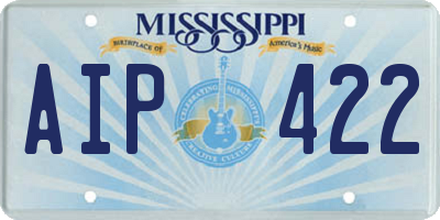 MS license plate AIP422