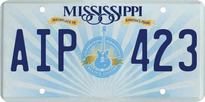 MS license plate AIP423